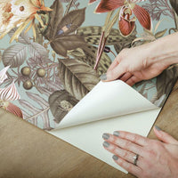 Tropical Flowers Peel and Stick Wallpaper Peel and Stick Wallpaper RoomMates   