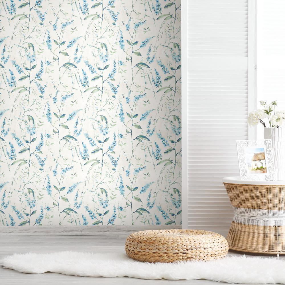 Floral Sprig Peel and Stick Wallpaper Peel and Stick Wallpaper RoomMates   