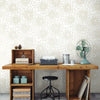 Toss the Bouquet Peel and Stick Wallpaper with Metallic Inks Peel and Stick Wallpaper RoomMates   