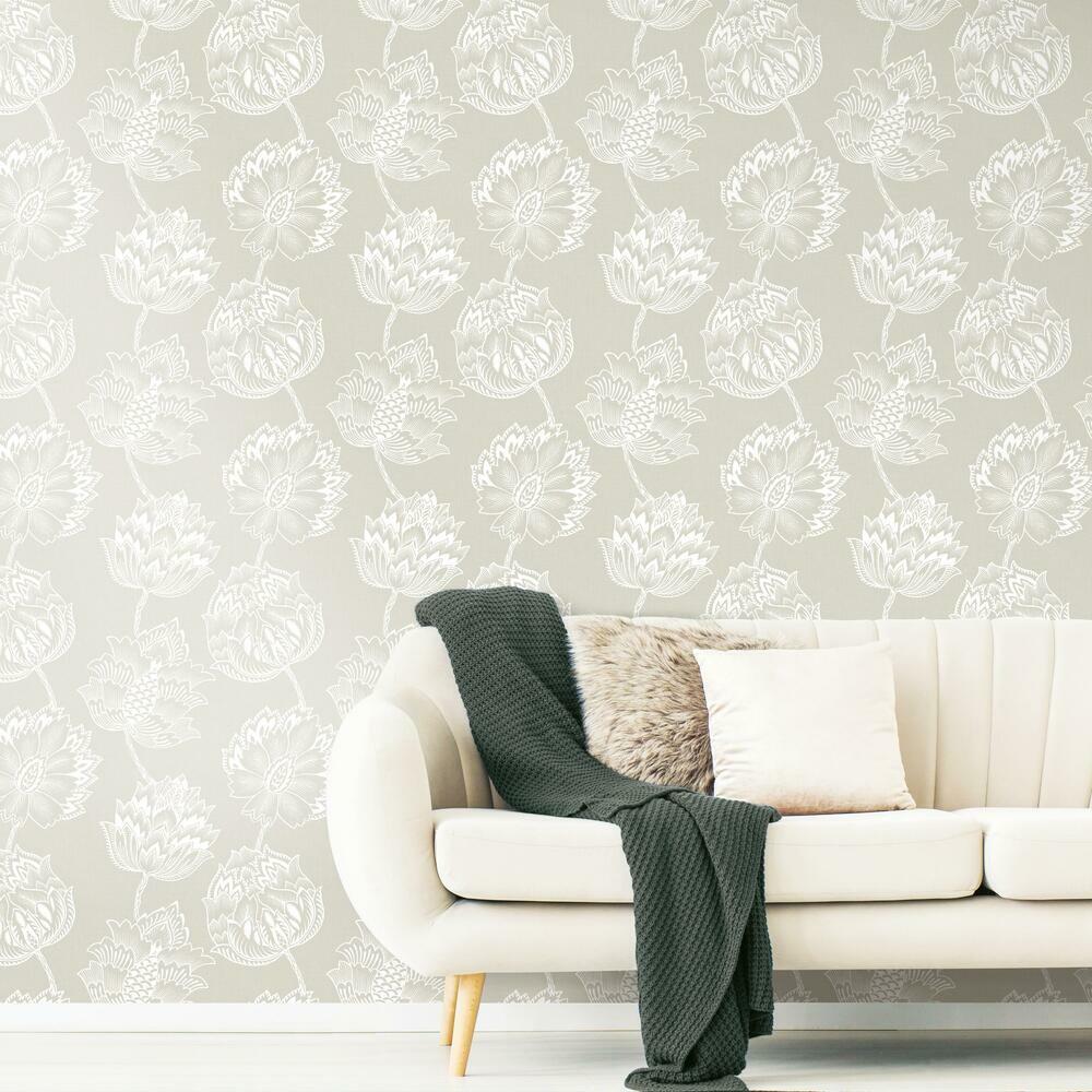 Batik Jacobean Premium Peel + Stick Wallpaper Peel and Stick Wallpaper RoomMates   