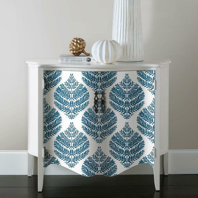 Hygge Fern Damask Peel and Stick Wallpaper Peel and Stick Wallpaper RoomMates   