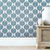 Hygge Fern Damask Peel and Stick Wallpaper Peel and Stick Wallpaper RoomMates   