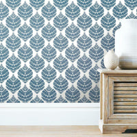 Hygge Fern Damask Peel and Stick Wallpaper Peel and Stick Wallpaper RoomMates   