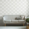Hygge Fern Damask Peel and Stick Wallpaper Peel and Stick Wallpaper RoomMates   