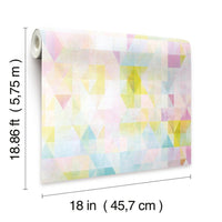 Prismatic Geo Peel and Stick Wallpaper Peel and Stick Wallpaper RoomMates   