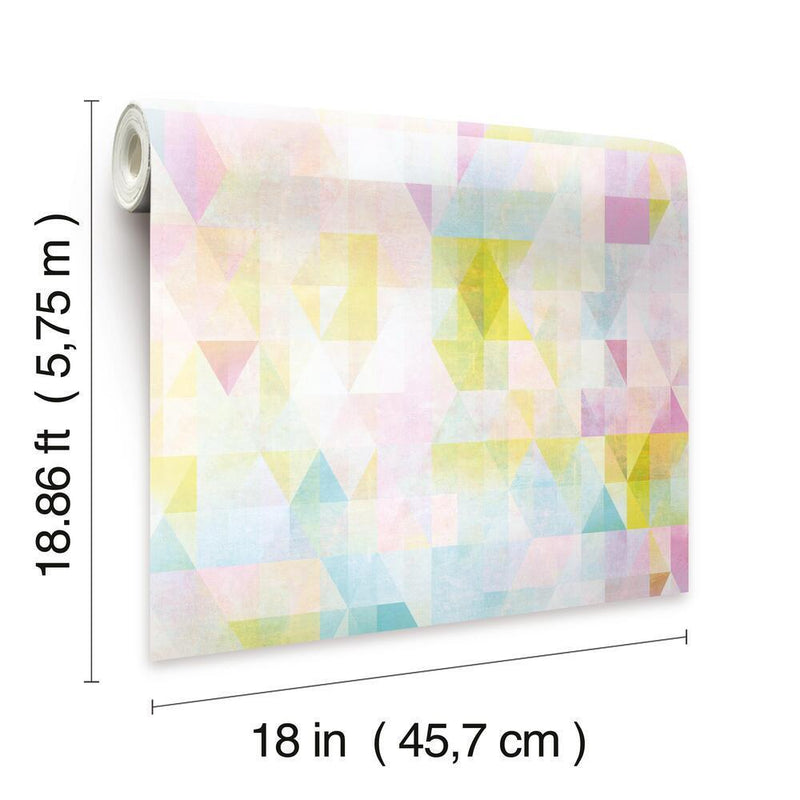 Prismatic Geo Peel and Stick Wallpaper Peel and Stick Wallpaper RoomMates   