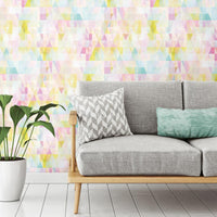Prismatic Geo Peel and Stick Wallpaper Peel and Stick Wallpaper RoomMates   