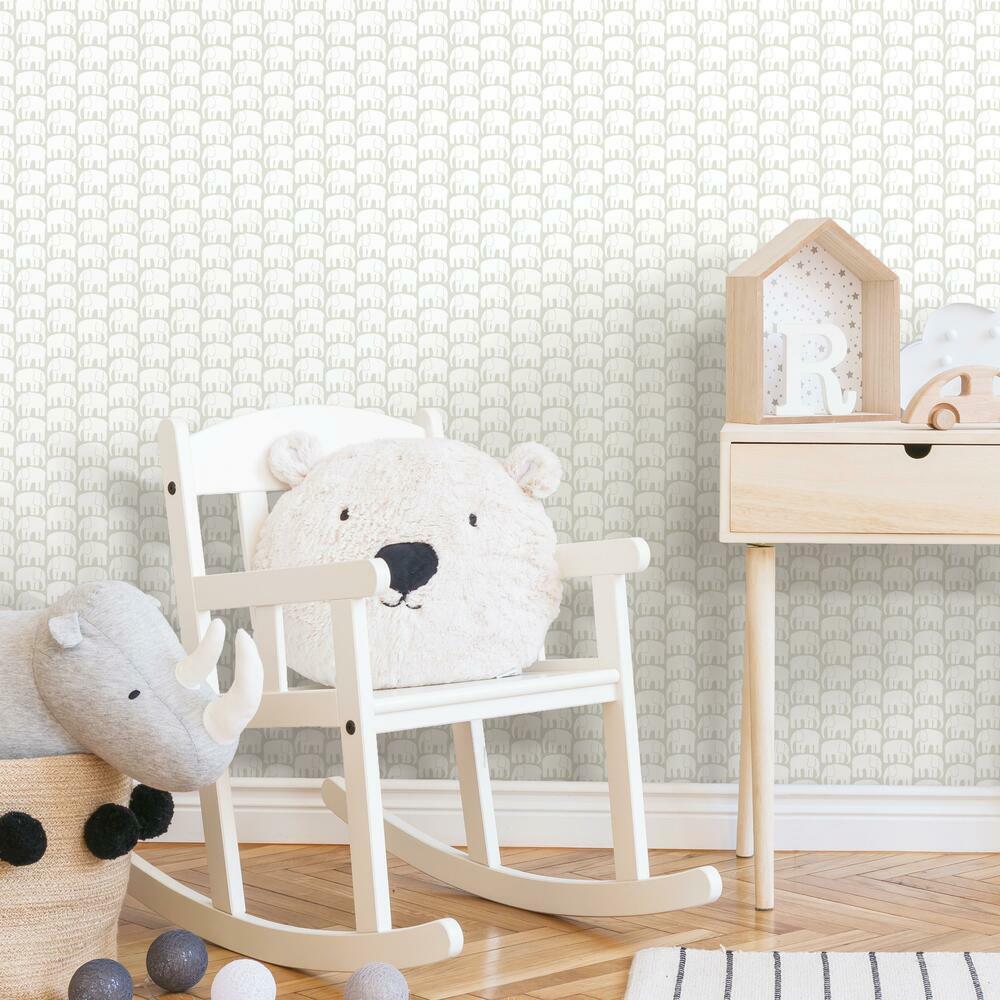Finlayson Elefantti Peel and Stick Wallpaper Peel and Stick Wallpaper RoomMates   