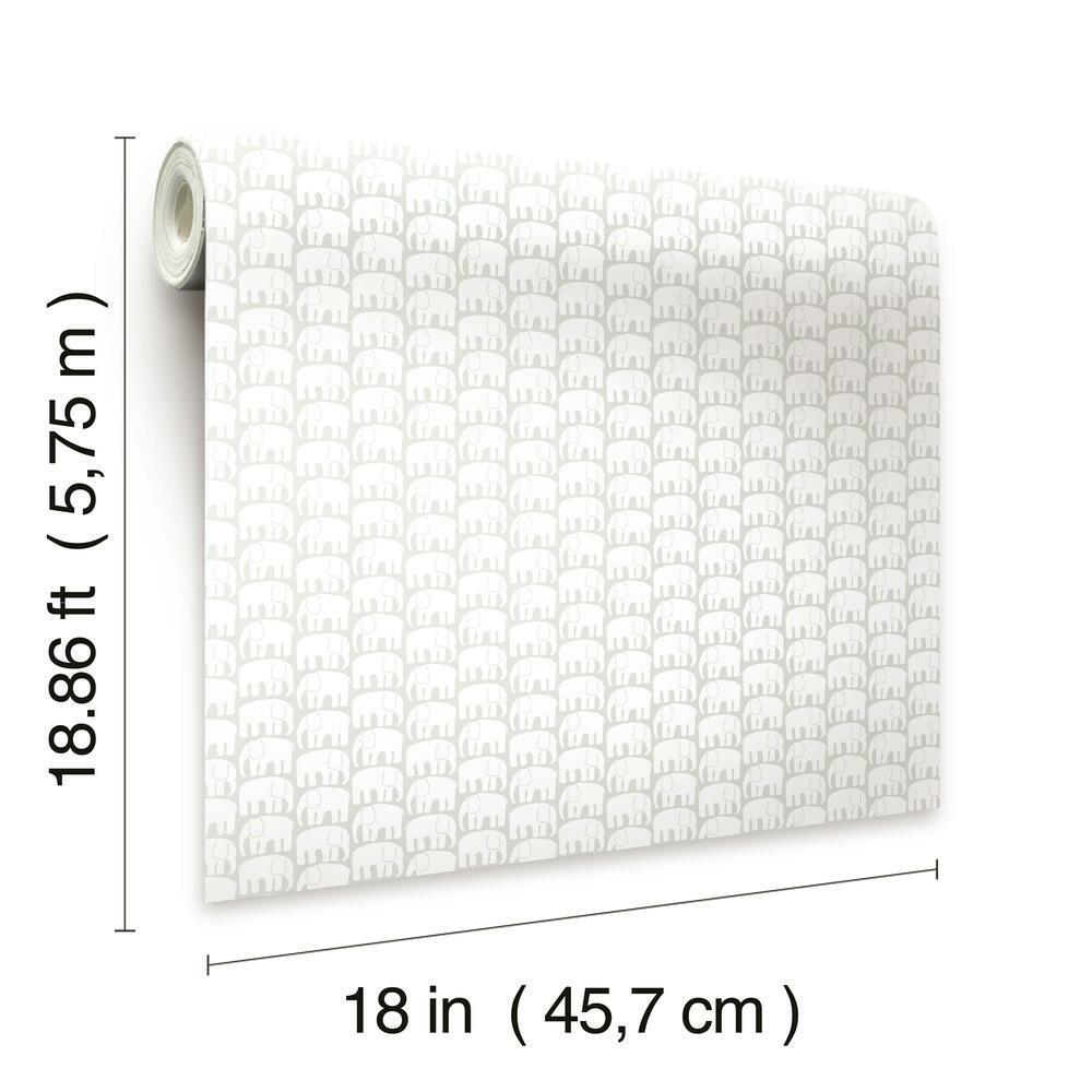 Finlayson Elefantti Peel and Stick Wallpaper Peel and Stick Wallpaper RoomMates   