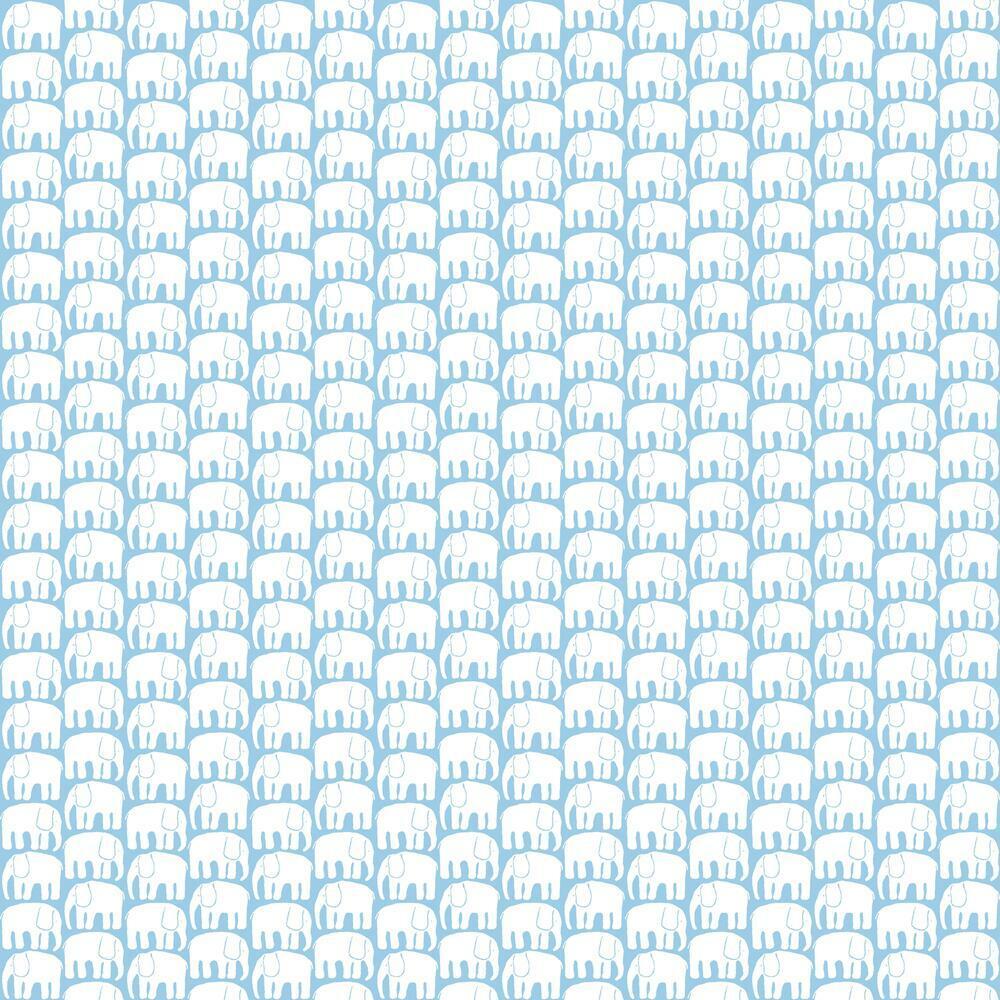 Finlayson Elefantti Peel and Stick Wallpaper Peel and Stick Wallpaper RoomMates Roll Blue 