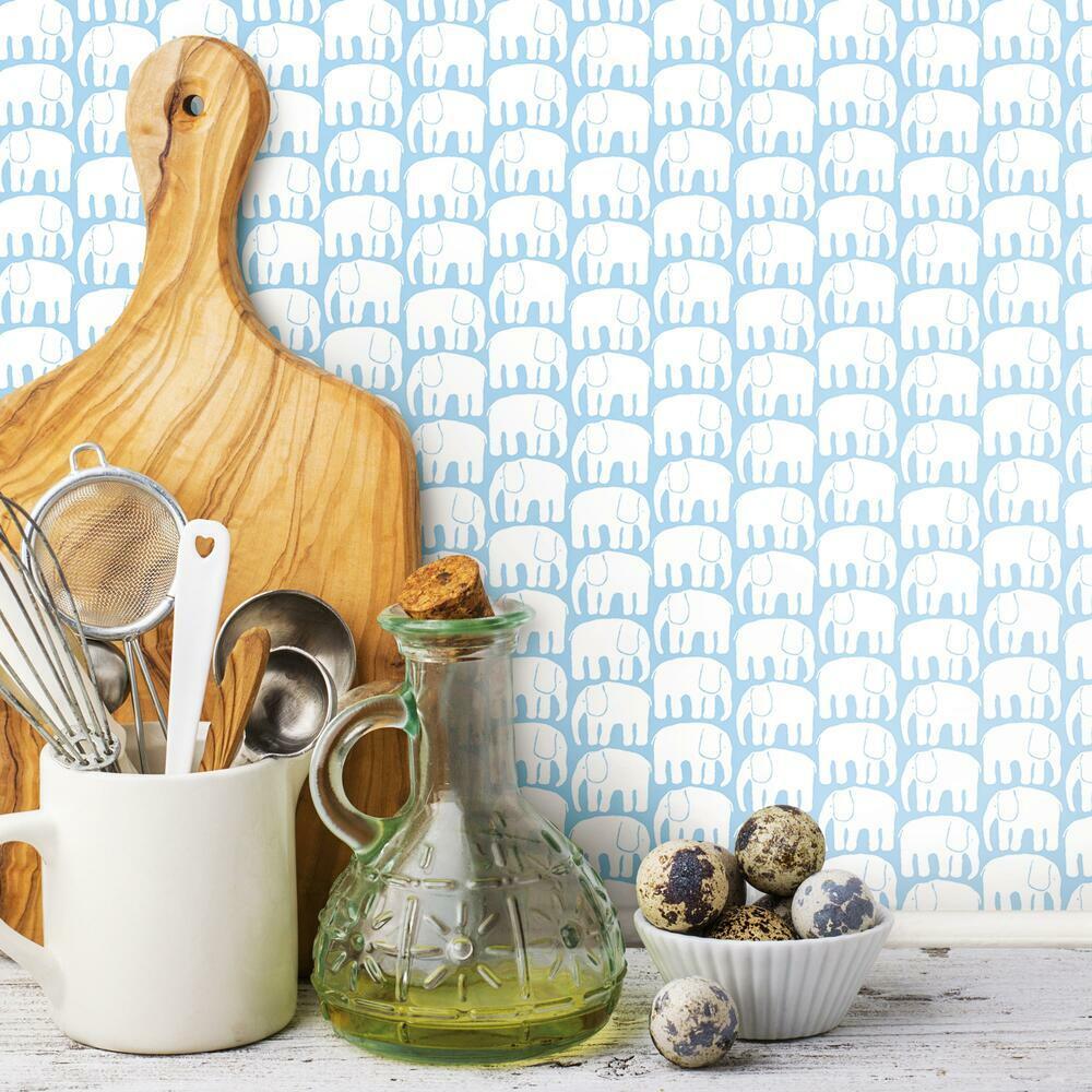 Finlayson Elefantti Peel and Stick Wallpaper Peel and Stick Wallpaper RoomMates   