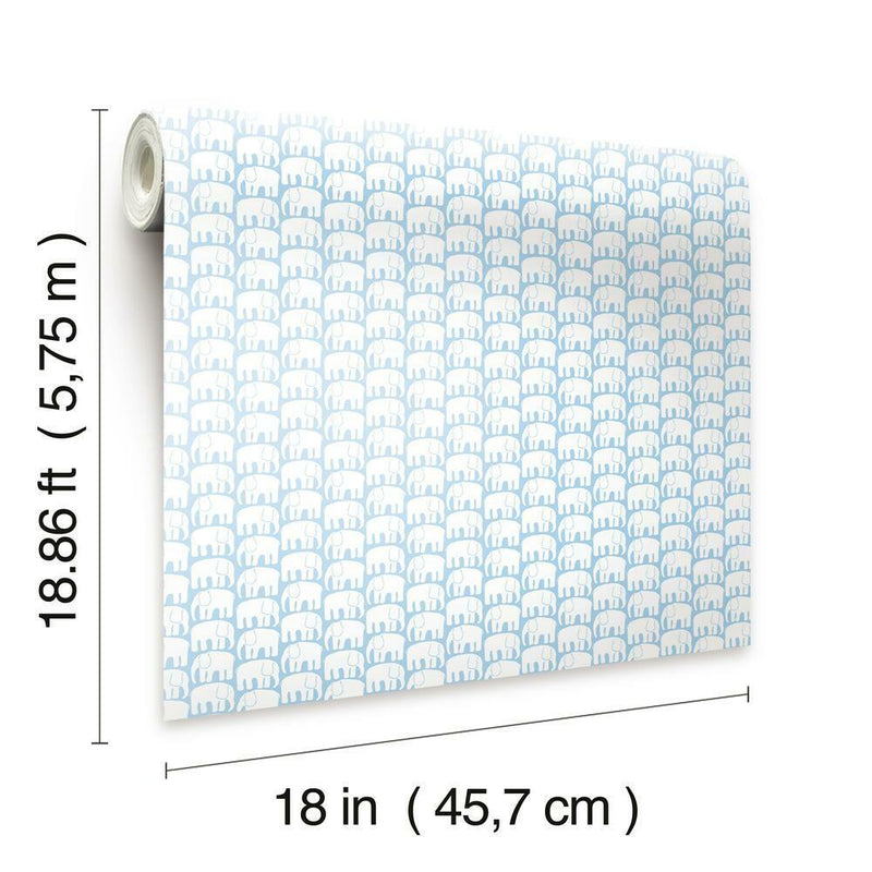 Finlayson Elefantti Peel and Stick Wallpaper Peel and Stick Wallpaper RoomMates   