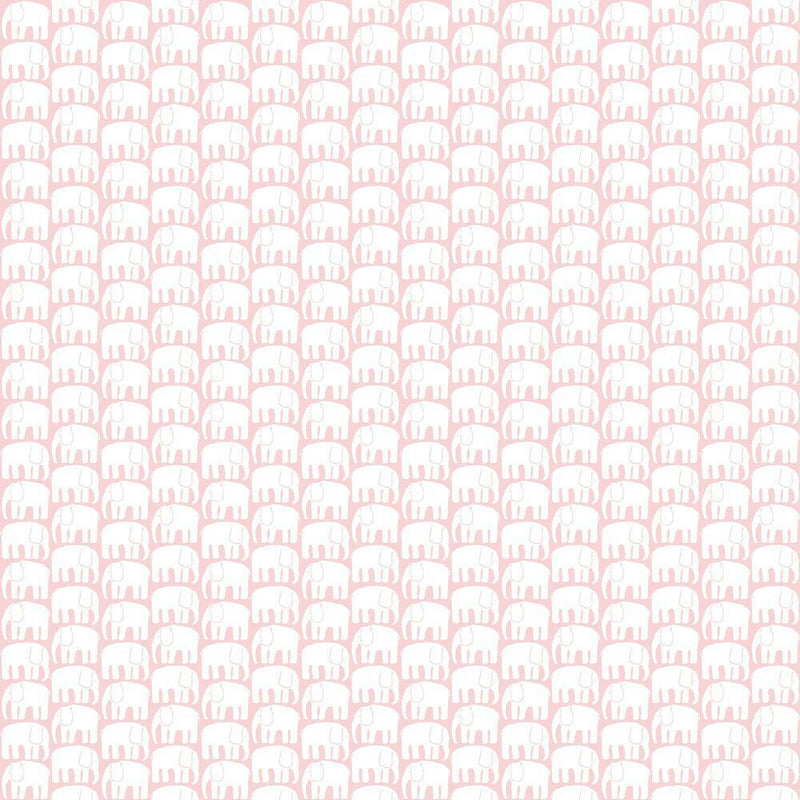 Finlayson Elefantti Peel and Stick Wallpaper Peel and Stick Wallpaper RoomMates Roll Pink 