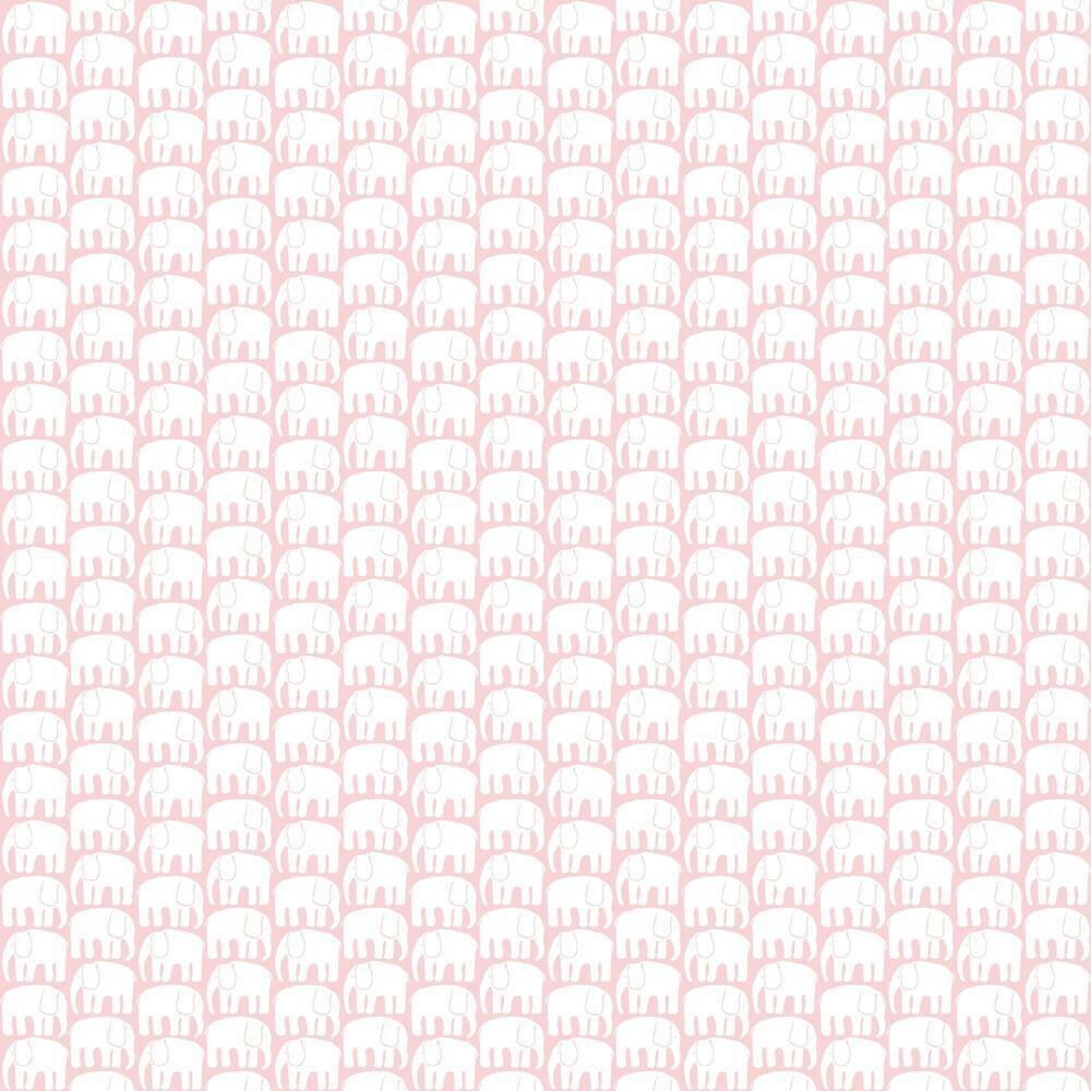 Finlayson Elefantti Peel and Stick Wallpaper Peel and Stick Wallpaper RoomMates Roll Pink 