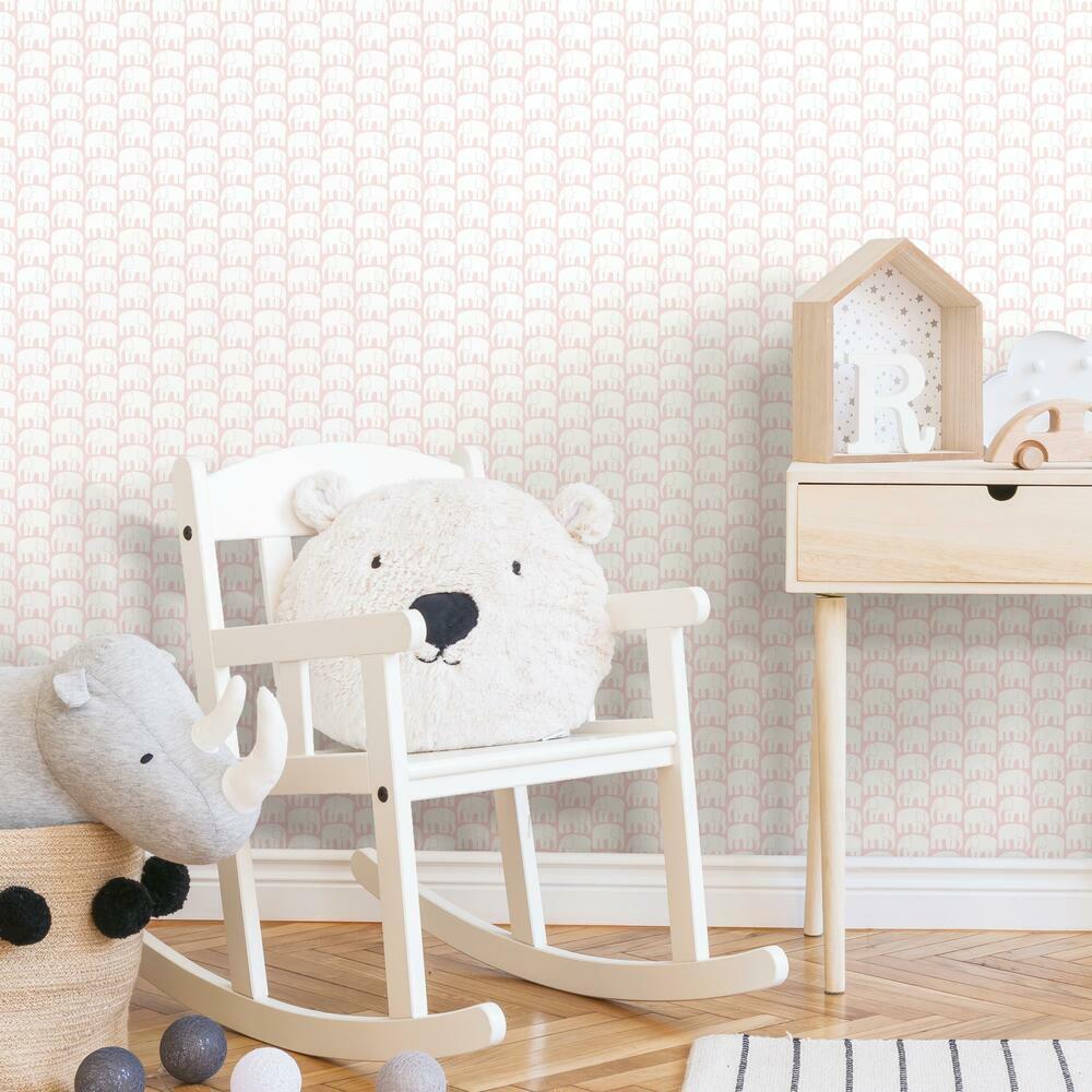 Finlayson Elefantti Peel and Stick Wallpaper Peel and Stick Wallpaper RoomMates   