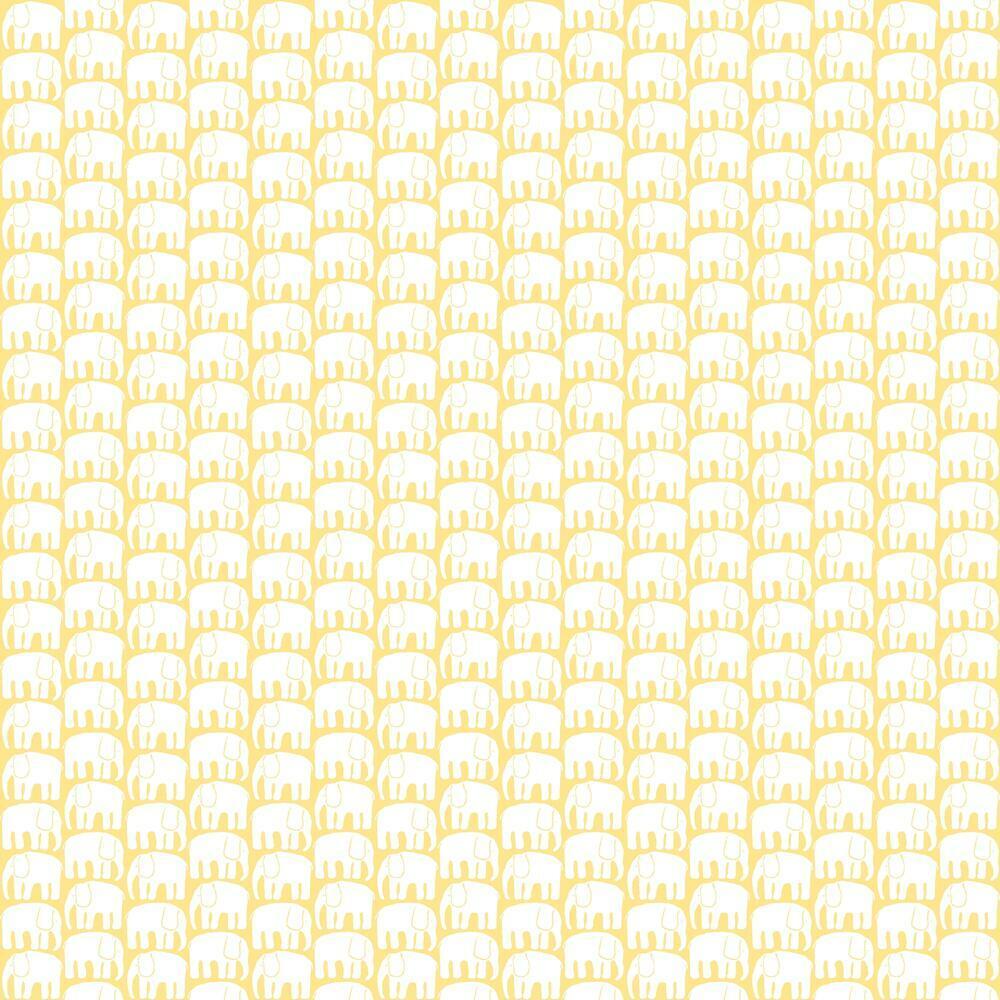 Finlayson Elefantti Peel and Stick Wallpaper Peel and Stick Wallpaper RoomMates Roll Yellow 