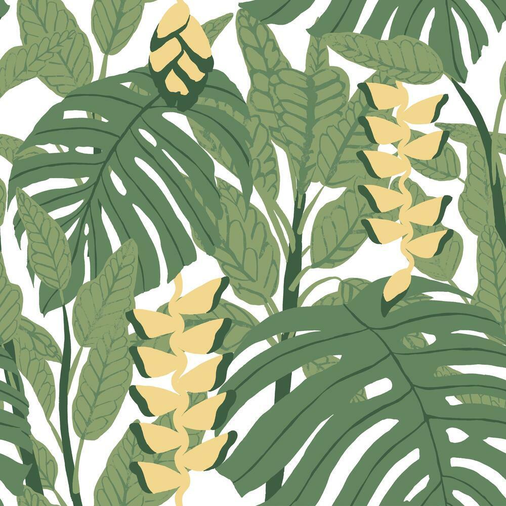 Finlayson Bunaken Peel and Stick Wallpaper Peel and Stick Wallpaper RoomMates Roll Yellow 
