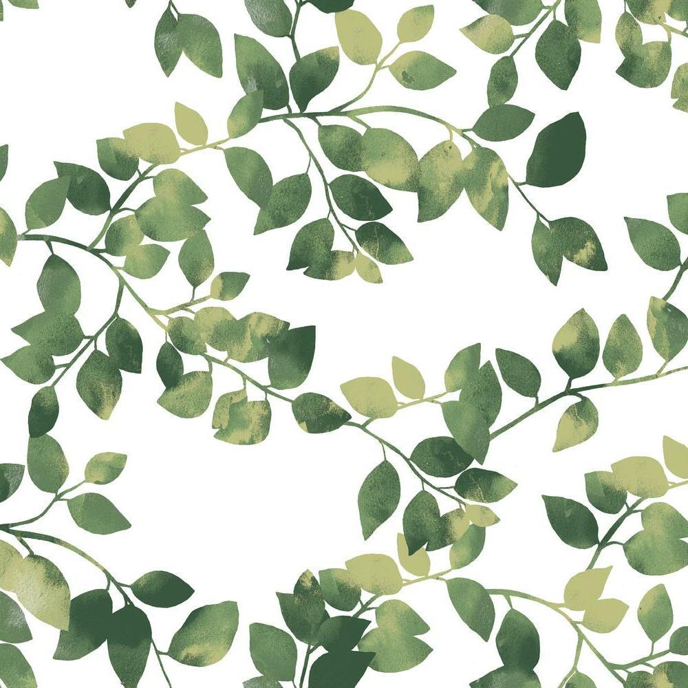 Finlayson Latvus Peel and Stick Wallpaper Peel and Stick Wallpaper RoomMates Roll Green 