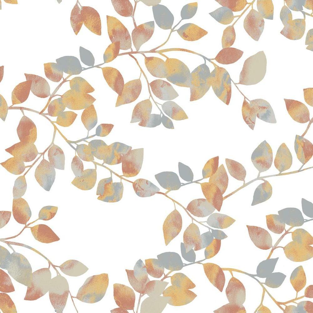 Finlayson Latvus Peel and Stick Wallpaper Peel and Stick Wallpaper RoomMates Roll Orange 