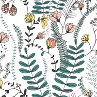 Finlayson Verso Peel and Stick Wallpaper Peel and Stick Wallpaper RoomMates Roll Green 