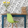 Vogue Sketches Peel and Stick Wallpaper Peel and Stick Wallpaper RoomMates   