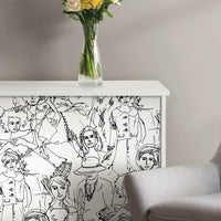 Vogue Sketches Peel and Stick Wallpaper Peel and Stick Wallpaper RoomMates   