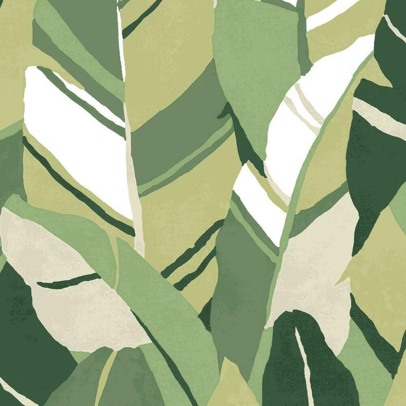Hearts of Palm Peel and Stick Wallpaper Peel and Stick Wallpaper RoomMates Sample Green 