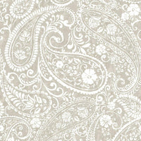 Paisley Prince Peel and Stick Wallpaper Peel and Stick Wallpaper RoomMates Roll Beige 