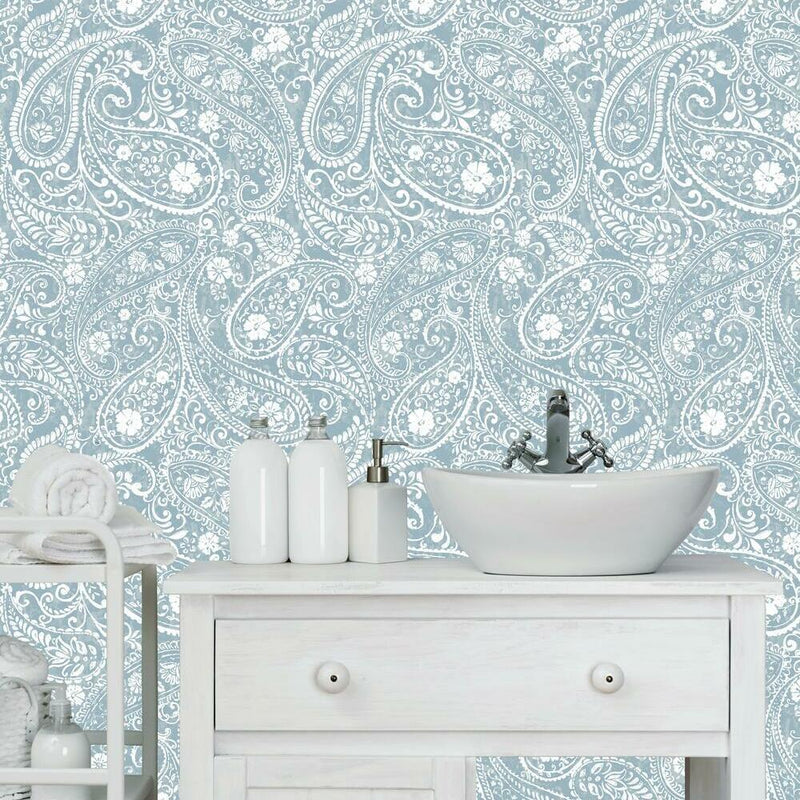 Paisley Prince Peel and Stick Wallpaper Peel and Stick Wallpaper RoomMates   