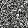 Paisley Prince Peel and Stick Wallpaper Peel and Stick Wallpaper RoomMates Roll Black 
