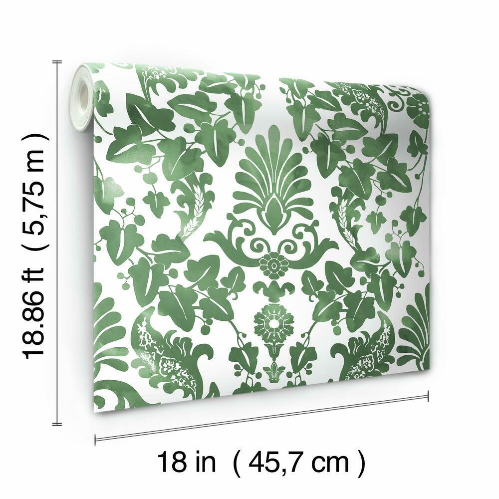 Vine Damask Peel and Stick Wallpaper Peel and Stick Wallpaper RoomMates   