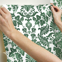 Vine Damask Peel and Stick Wallpaper Peel and Stick Wallpaper RoomMates   