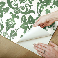Vine Damask Peel and Stick Wallpaper Peel and Stick Wallpaper RoomMates   