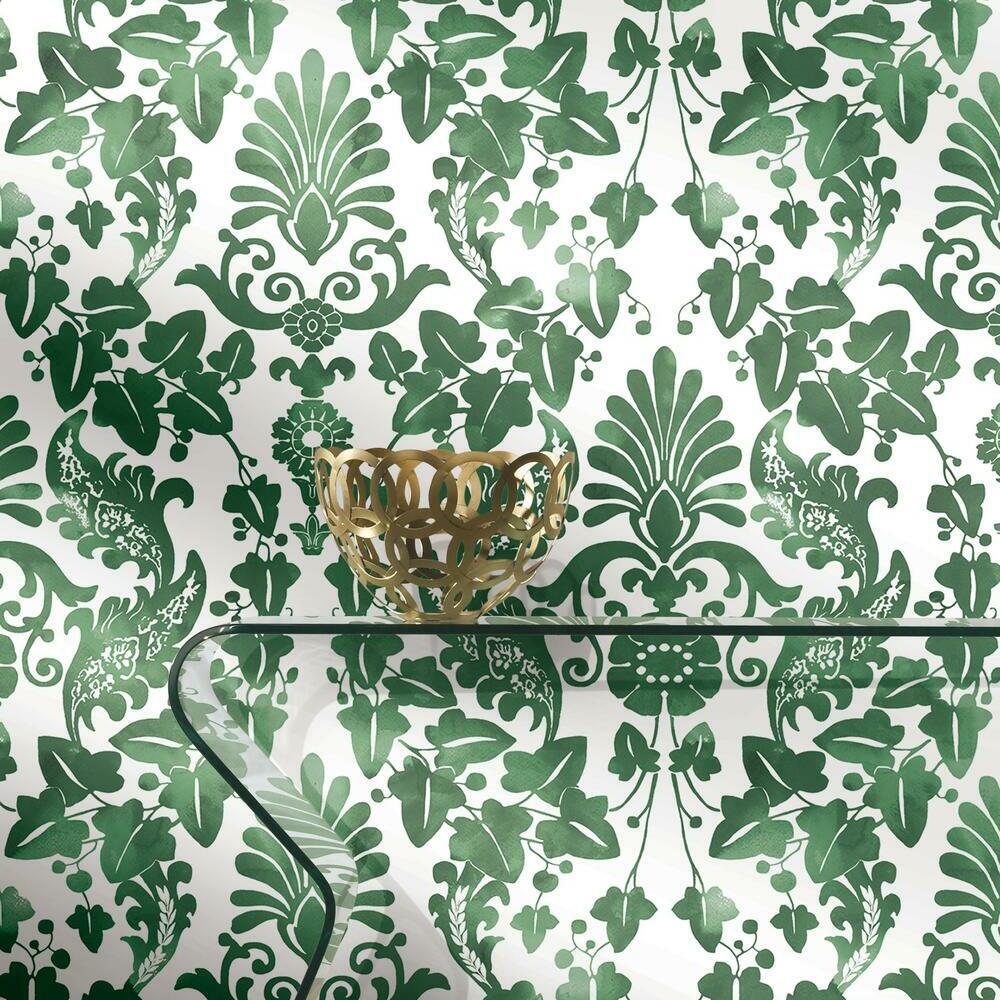 Vine Damask Peel and Stick Wallpaper Peel and Stick Wallpaper RoomMates   