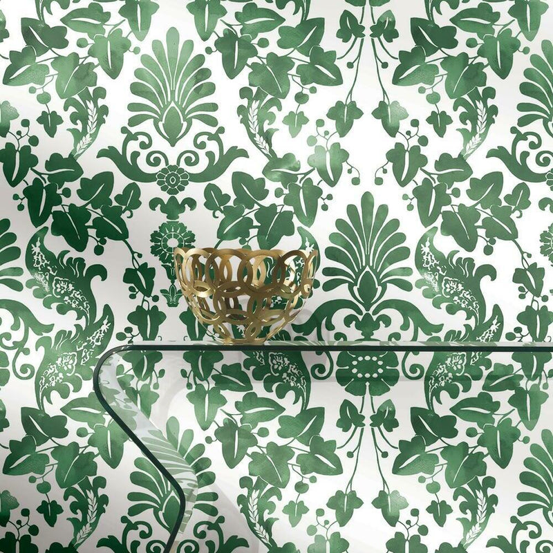 Vine Damask Peel and Stick Wallpaper Peel and Stick Wallpaper RoomMates   