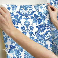 Vine Damask Peel and Stick Wallpaper Peel and Stick Wallpaper RoomMates   