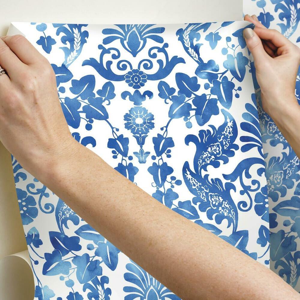 Vine Damask Peel and Stick Wallpaper Peel and Stick Wallpaper RoomMates   