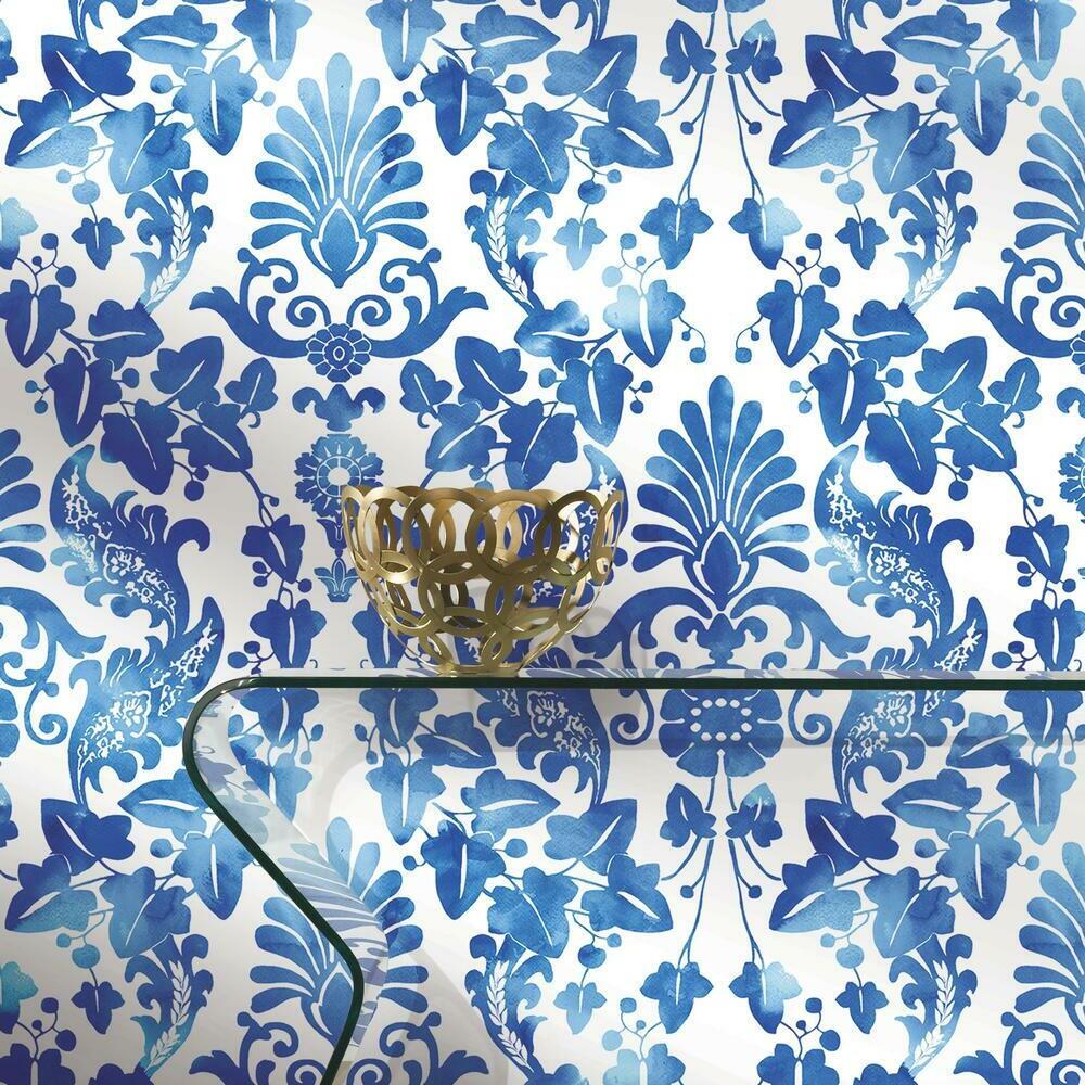 Vine Damask Peel and Stick Wallpaper Peel and Stick Wallpaper RoomMates   
