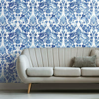 Vine Damask Peel and Stick Wallpaper Peel and Stick Wallpaper RoomMates   