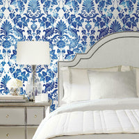 Vine Damask Peel and Stick Wallpaper Peel and Stick Wallpaper RoomMates   