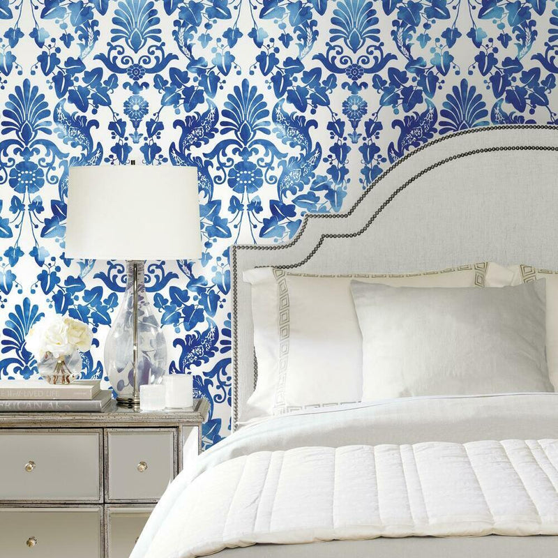 Vine Damask Peel and Stick Wallpaper Peel and Stick Wallpaper RoomMates   