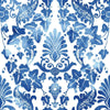 Vine Damask Peel and Stick Wallpaper Peel and Stick Wallpaper RoomMates Roll Blue 