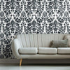 Vine Damask Peel and Stick Wallpaper Peel and Stick Wallpaper RoomMates   