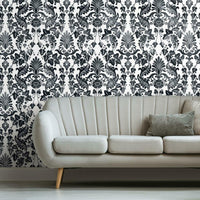 Vine Damask Peel and Stick Wallpaper Peel and Stick Wallpaper RoomMates   