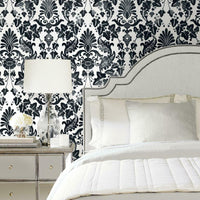 Vine Damask Peel and Stick Wallpaper Peel and Stick Wallpaper RoomMates   