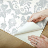 Vine Damask Peel and Stick Wallpaper Peel and Stick Wallpaper RoomMates   