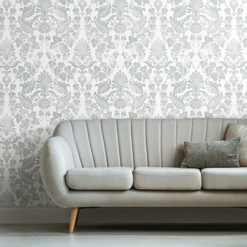 Vine Damask Peel and Stick Wallpaper Peel and Stick Wallpaper RoomMates   