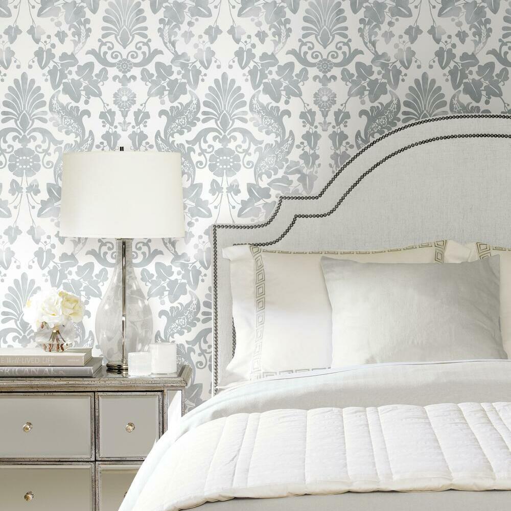 Vine Damask Peel and Stick Wallpaper Peel and Stick Wallpaper RoomMates   