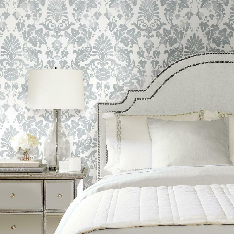 Vine Damask Peel and Stick Wallpaper Peel and Stick Wallpaper RoomMates   