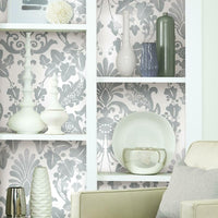 Vine Damask Peel and Stick Wallpaper Peel and Stick Wallpaper RoomMates   